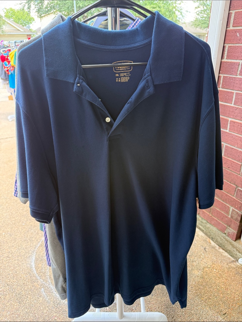 The Foundry Supply Co. Men's Navy Short-Sleeve Polo